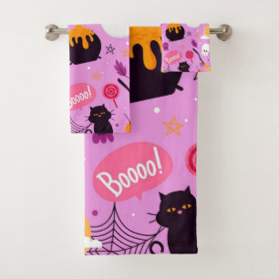 Halloween Theme Bath Towel Set