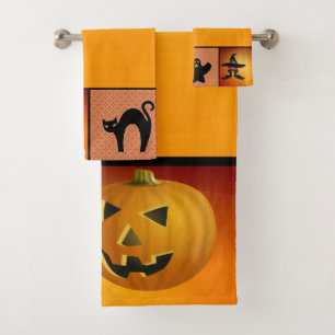 Halloween Theme Bathroom Towel Set