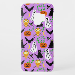 Halloween Theme Collage Toss Pattern Purple Case-Mate Samsung Galaxy S9 Case