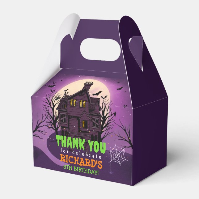 Halloween Theme Kids Birthday Party Favor Boxes (Front Side)