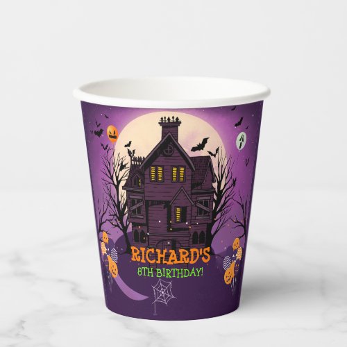 Halloween Theme Kids Birthday Party Paper Cups