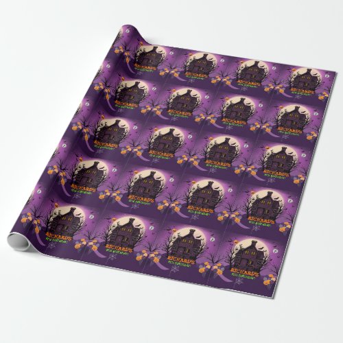 Halloween Theme Kids Birthday Party Wrapping Paper