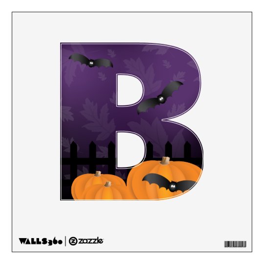 Halloween Theme Letter B Wall Decal | Zazzle.com