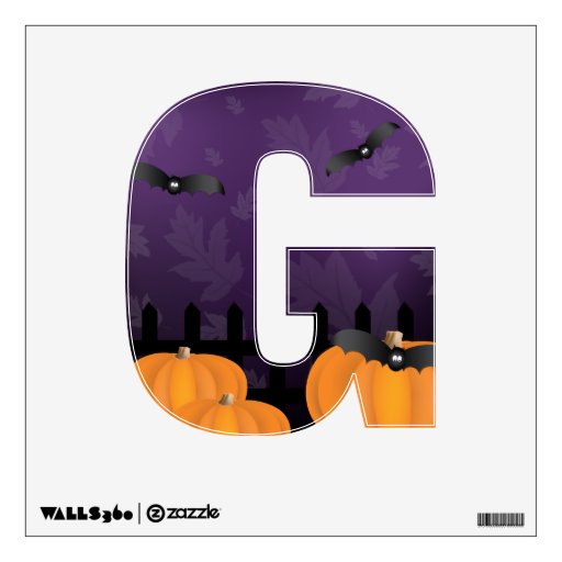 Halloween theme Letter G Wall Decal | Zazzle