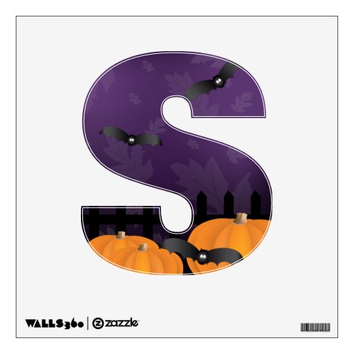 Halloween theme Letter S Wall Graphic | Zazzle