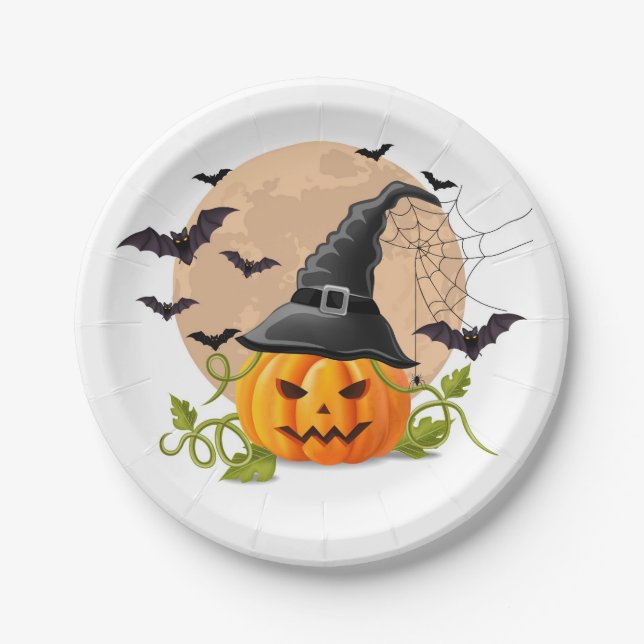 Halloween Theme Paper Plates (Front)
