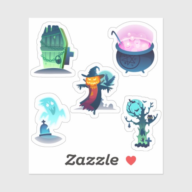 Halloween Theme Party Design Sticker (Sheet)
