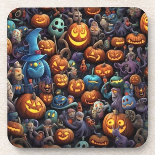 Halloween Theme Party Spooky Fun Beverage Coaster