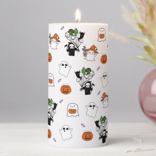 Halloween Theme Pillar Candle (In Situ)