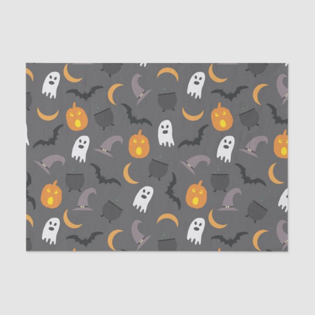 Halloween theme spooky ghosts tissue paper (Front)