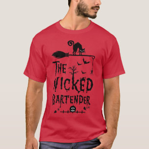 Halloween Theme The Wicked Bartender T-Shirt