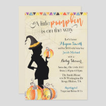 Halloween Theme Witch Baby Shower Invitation