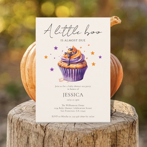 Halloween Themed A Little Boo Baby Shower Invitation