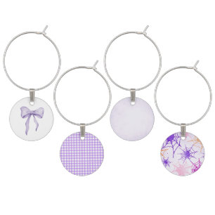 Halloween-themed Baby Shower – Purple Gothic Baby Wine Charm
