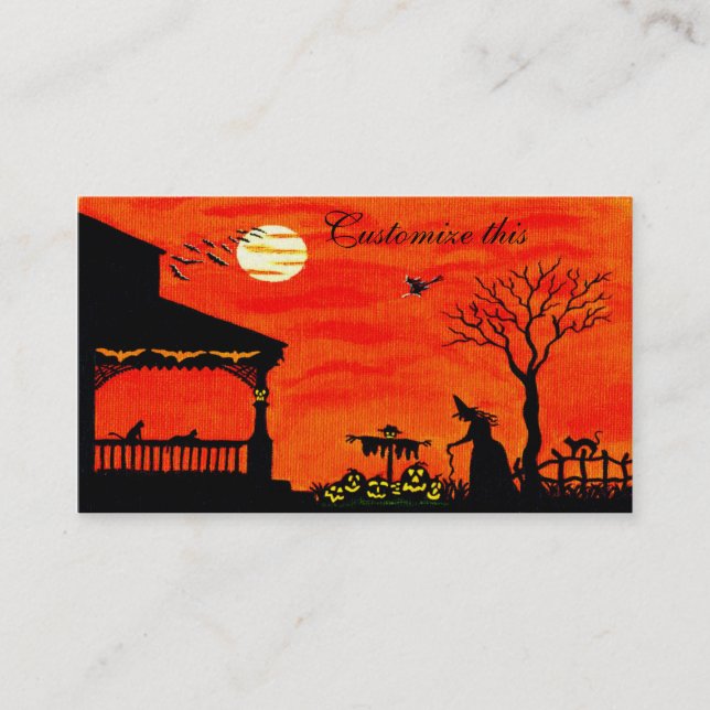 Halloween themed business cards (Front)