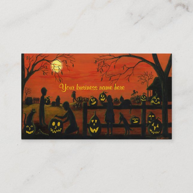 Halloween themed business cards (Front)