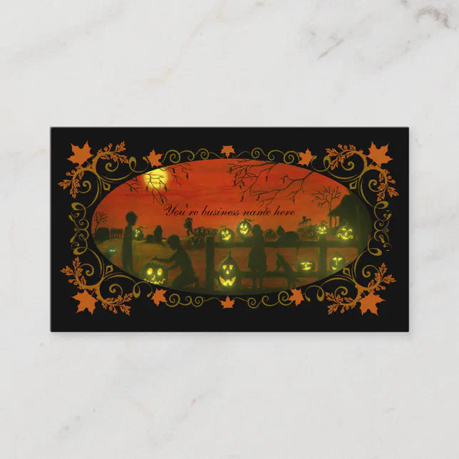 Halloween themed business cards Halloween Harvest | Zazzle