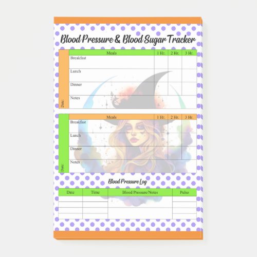 Halloween Themed Health Log  Post_it Notes