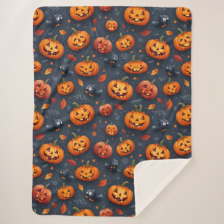 Halloween-themed Large Sherpa Blanket