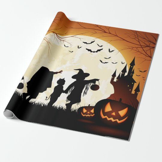 Download Halloween Themed Matte Wrapping paper | Zazzle.com Yellowimages Mockups