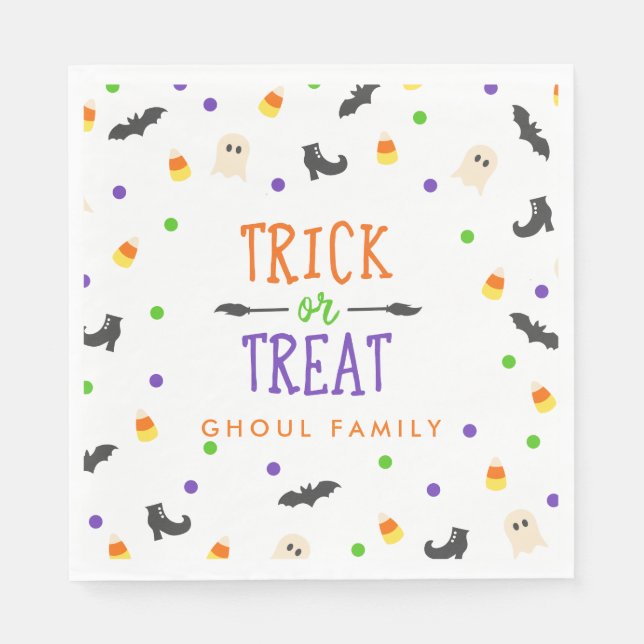 Halloween themed party | costume party | spooky napkins (Front)