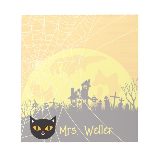 Halloween-themed Personalized  Notepad (Front)