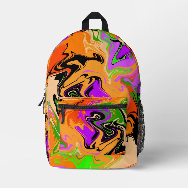 Halloween Themed  Printed Backpack (Front)