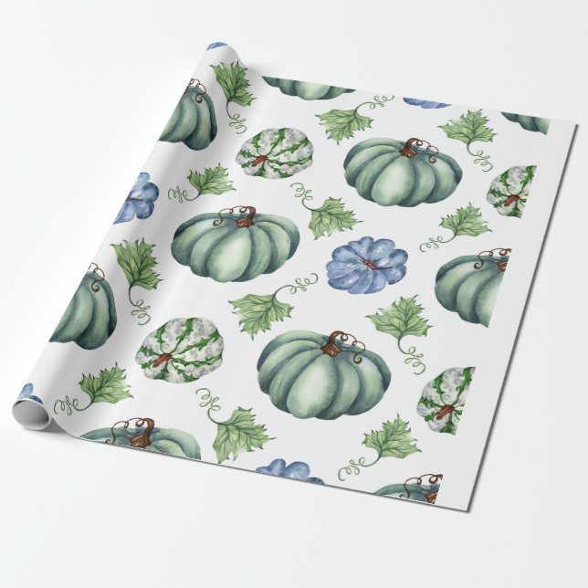 Halloween themed pumpkin  wrapping paper (Unrolled)
