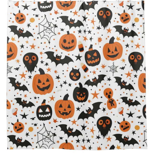 Halloween themed shower curtain (Front)
