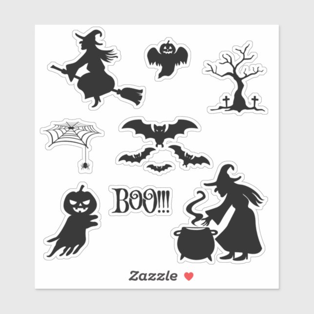 Halloween themed silhouette  sticker (Sheet)