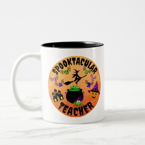 Halloween_themed Spooktacular Teacher Mug  Two_Tone Coffee Mug