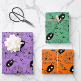 Spiderweb on Purple Halloween Craft or Gift Wrapping Paper, Zazzle