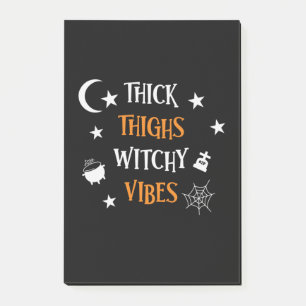 Halloween Thick Thighs Witch Vibes Birthday Post-it Notes