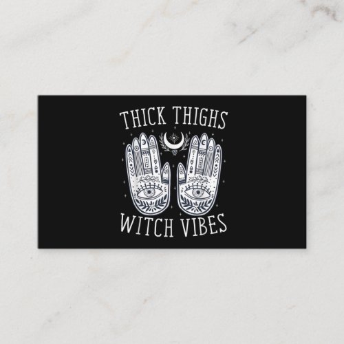 Halloween Thick Thighs Witch Vibes Business Card