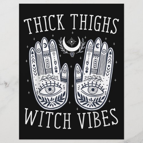 Halloween Thick Thighs Witch Vibes Letterhead