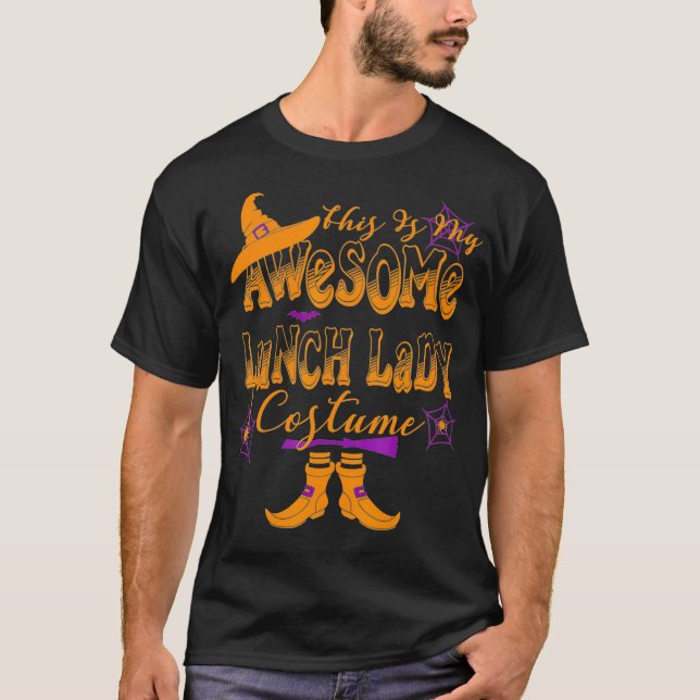 Halloween This Is My Awesome Lunch Lady Costume Cu T-Shirt (Front)