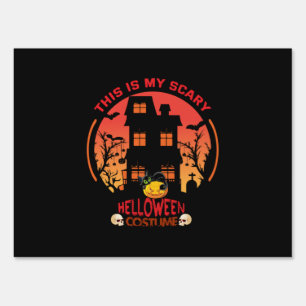 Halloween This Is My Scary Helloween Costume Sign