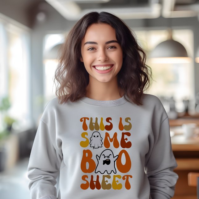 Halloween This Is Some Boo Sheet Retro Vibes Ghost Sweatshirt (Creator Uploaded)