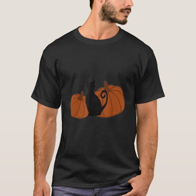 Halloween This Witch With Chocolate Black Cat Pump T-Shirt (Front)