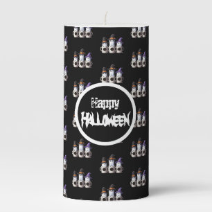 Halloween - Three cute boo-jee ghost Pillar Candle