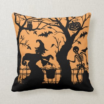 Halloween Throw Pillow by Vintage_Halloween at Zazzle