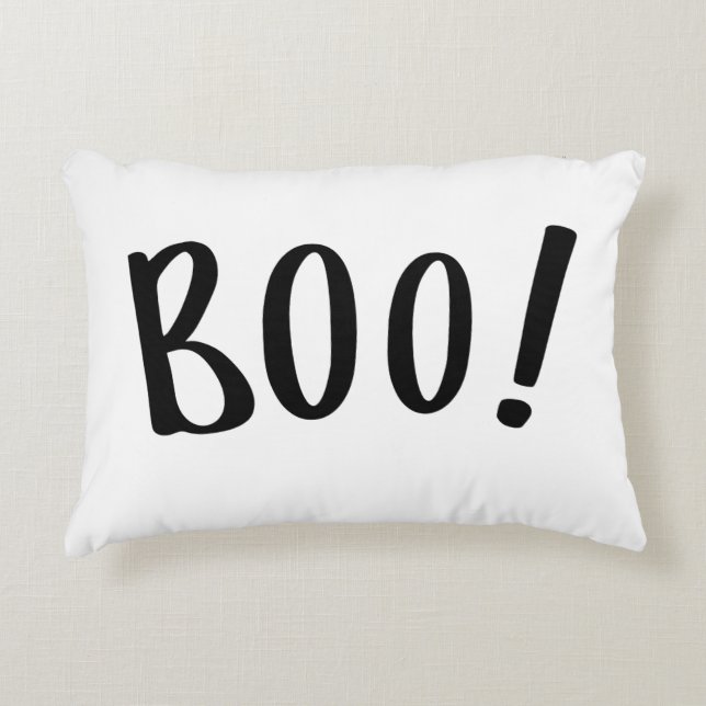 Halloween Throw Pillow - Boo! (Front)