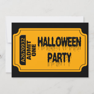 Halloween Ticket Invitation