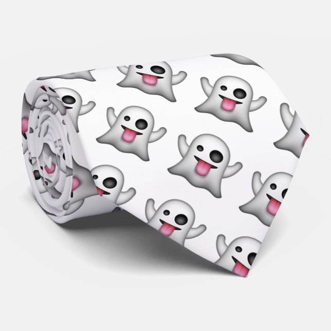 Halloween Tie/Cute Ghost Neck Tie (Rolled)