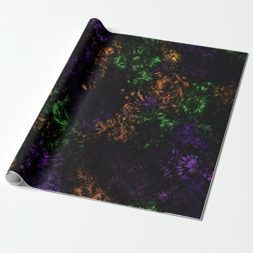 Halloween Tie Dye Pattern Wrapping Paper