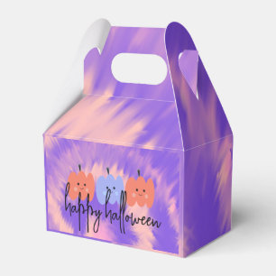 Halloween Tie Dye Pumpkin Hand Drawn  Favor Boxes