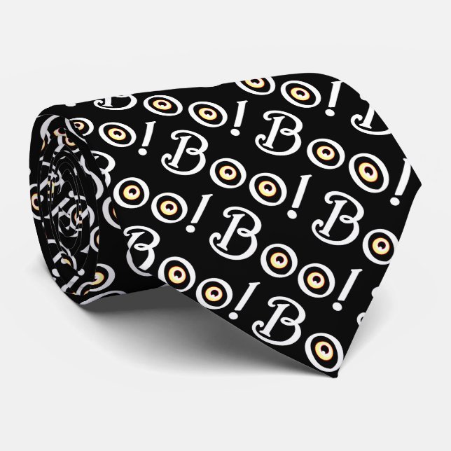 Halloween Ties Boo Neckties Ghost Tie Customize (Rolled)