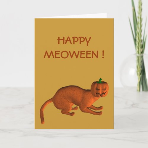 Halloween Tiger Cat Card