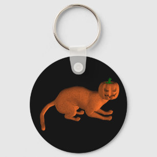 Halloween Tiger Cat Keychain