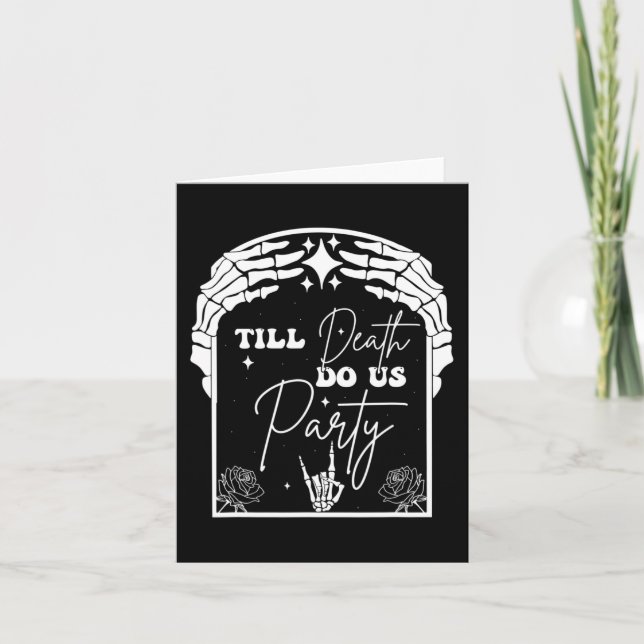 Halloween Til Death Do Us Party Bachelorette Match Card (Front)